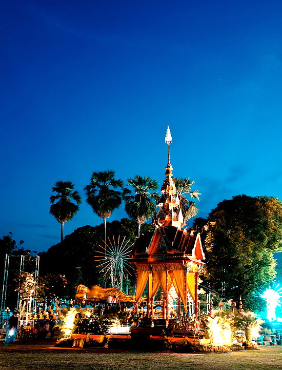 The Cremation of The Lord Buddha's Effigy (Thailand Local Custom at Uttaradit)