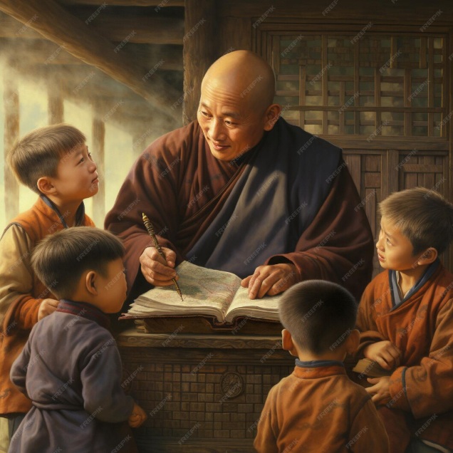 buddhist-monk-teaching-his-students-illustration-attention-detail-high-quality_639744-24215.jpg